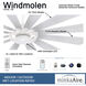 Windmolen 65 inch Textured White with Bleached Ashwood Blades Outdoor Ceiling Fan