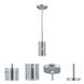Wick 1 Light 5 inch Polished Steel Pendant Ceiling Light