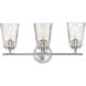 Westwood 3 Light 21.5 inch Polished Nickel Bath Bar Wall Light