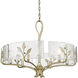 Calla 27.75 inch 60.00 watt White Gold Chandelier Ceiling Light