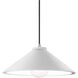 Radiance Collection LED 11.75 inch Gloss White with Brushed Nickel Pendant Ceiling Light