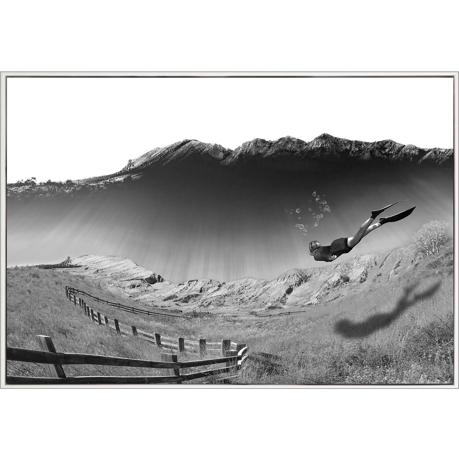 The Calling Black and Neutral and White Canvas