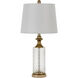 Breda 27 inch 100 watt Clear/Copper Table Lamp Portable Light