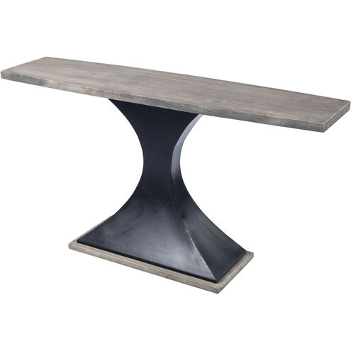 Lidiya Wood & Metal Console Table in Gray