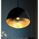 Eclos 1 Light 15.75 inch Sand Coal With Gold Leaf Inside Pendant Ceiling Light