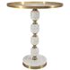 Anita 16.1 inch Gold/White Side Table
