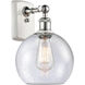 Ballston Athens 1 Light 8 inch White and Polished Chrome Sconce Wall Light
