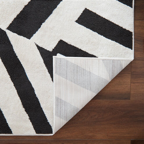 Optika 36 X 24 inch Black/White Rug in 2 x 3