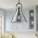 Alora Mood Emerson Pendant Ceiling Light in Matte Black, Smoked Glass