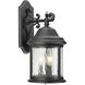 Ashmore 3 Light 21 inch Textured Black Outdoor Wall Lantern