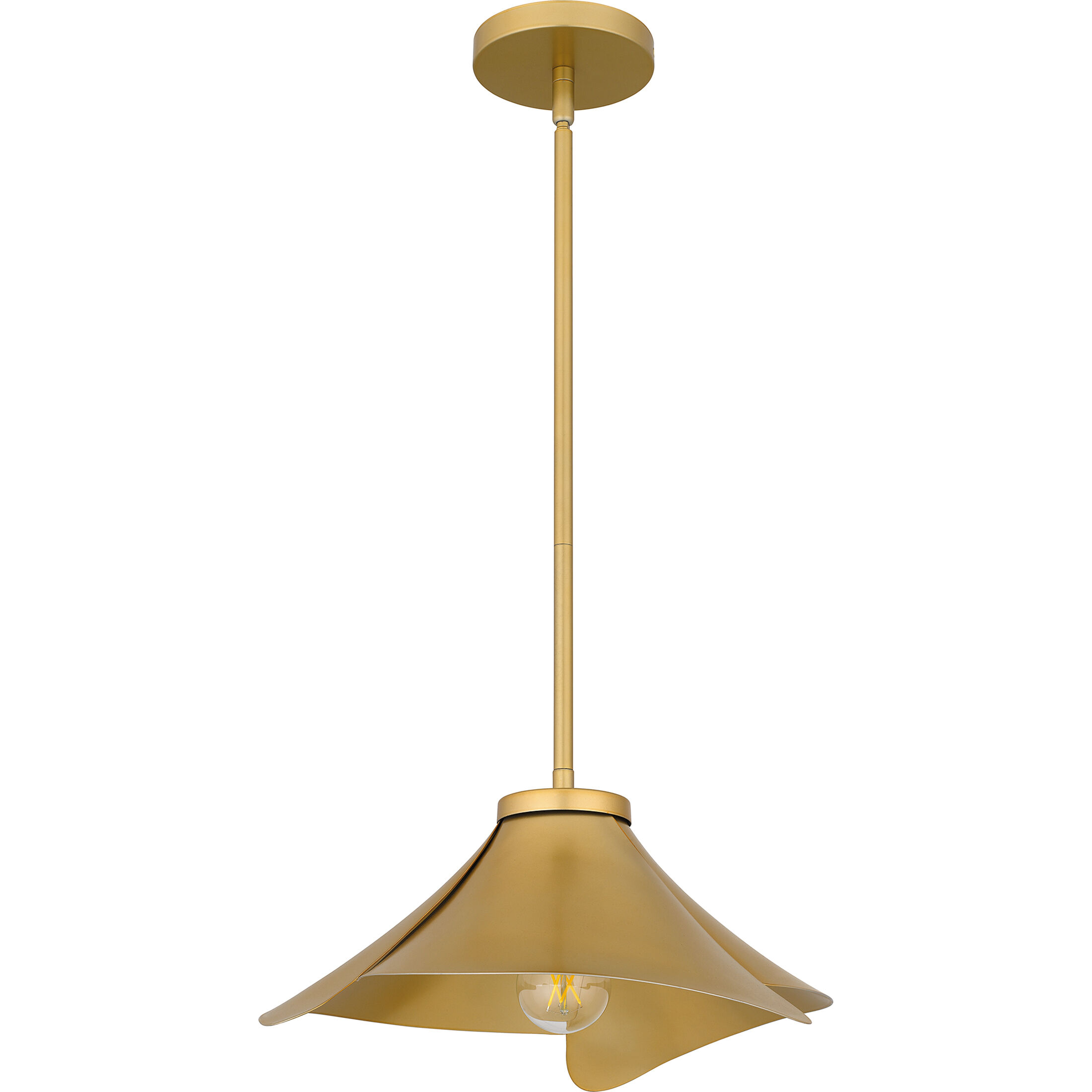 Wisp 1 Light 14.5 inch Light Gold Pendant Ceiling Light