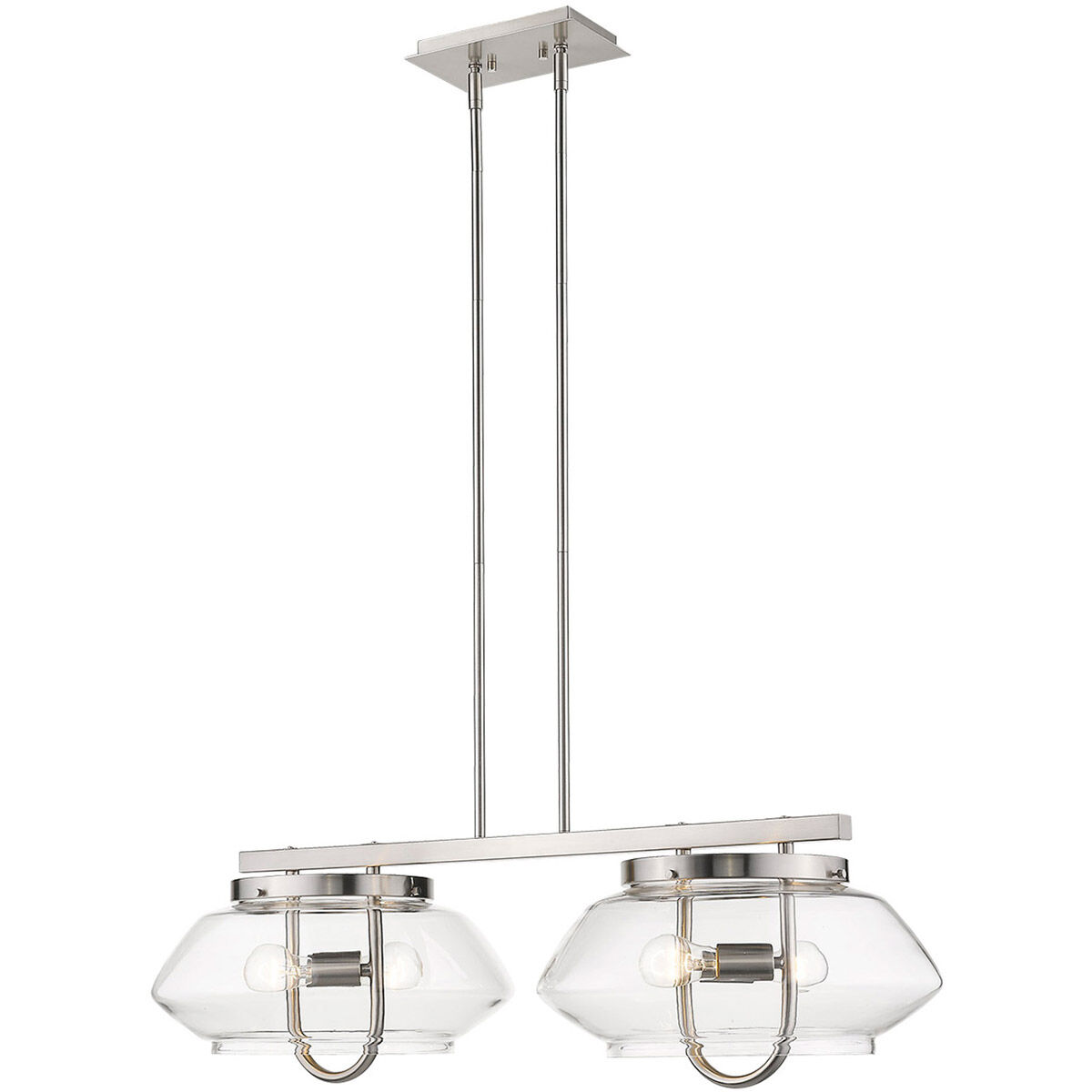 Garner 4 Light 38 inch Satin Nickel Island Pendant Ceiling Light