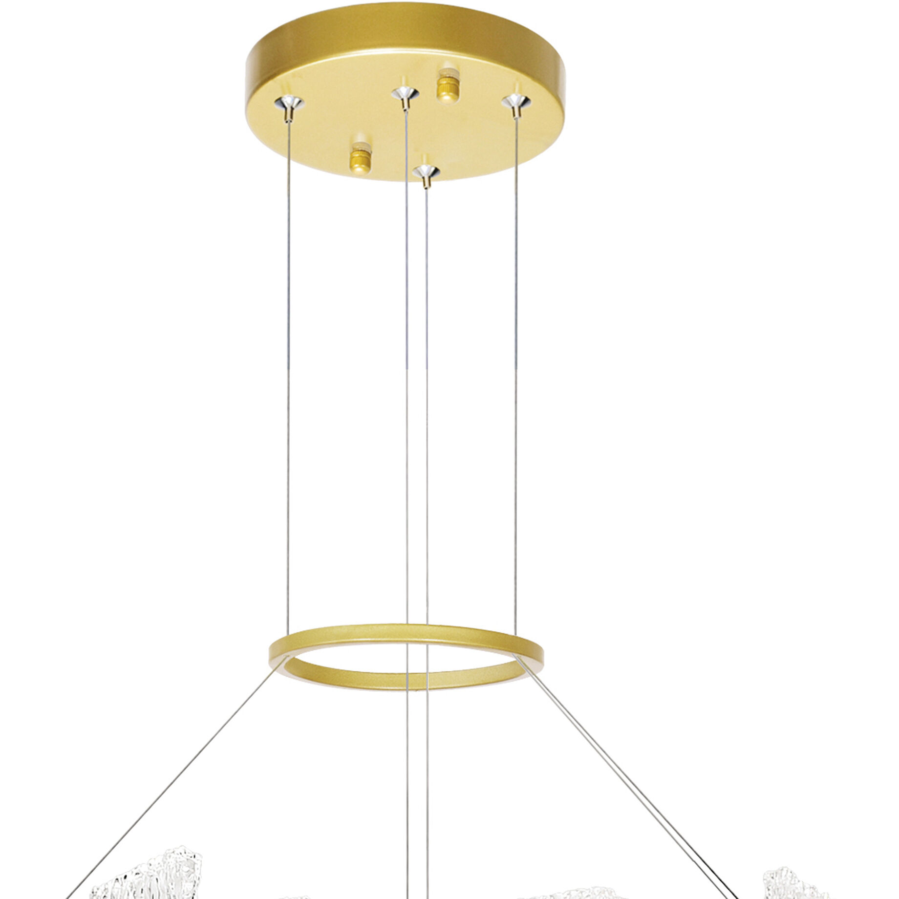Guadiana LED 32 inch Satin Gold Chandelier Ceiling Light