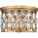 Dealey 4 Light 15.75 inch Heirloom Brass Flush Mount Ceiling Light