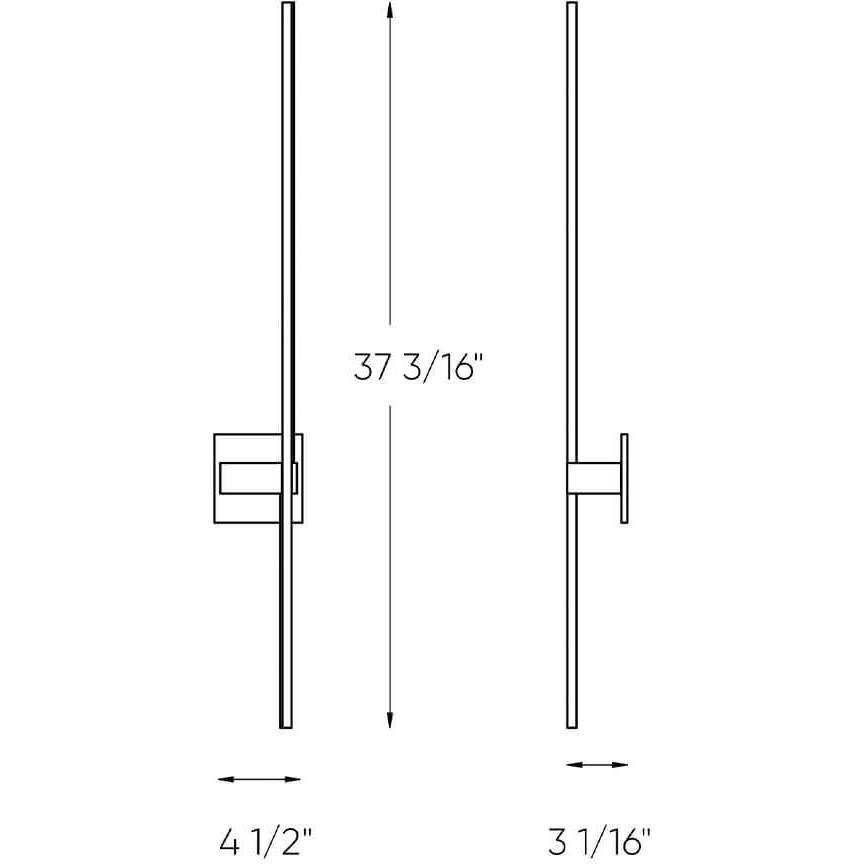 Aries LED 3.02 inch White ADA Sconce Wall Light, Linear