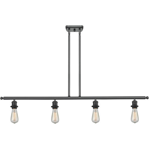 Ballston Bare Bulb 4 Light 48 inch Matte Black Island Light Ceiling Light, Ballston