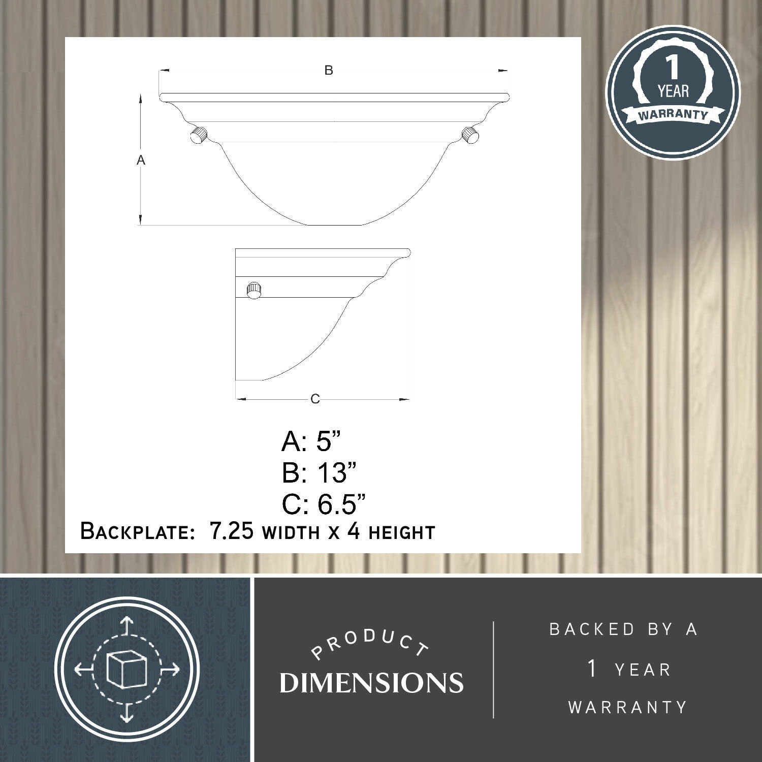 Babylon LED 13 inch Brass Nickel Bronze Wall Light