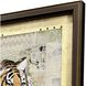 Tiger Strength Brown and Green and Metallic and Multi Framed Art