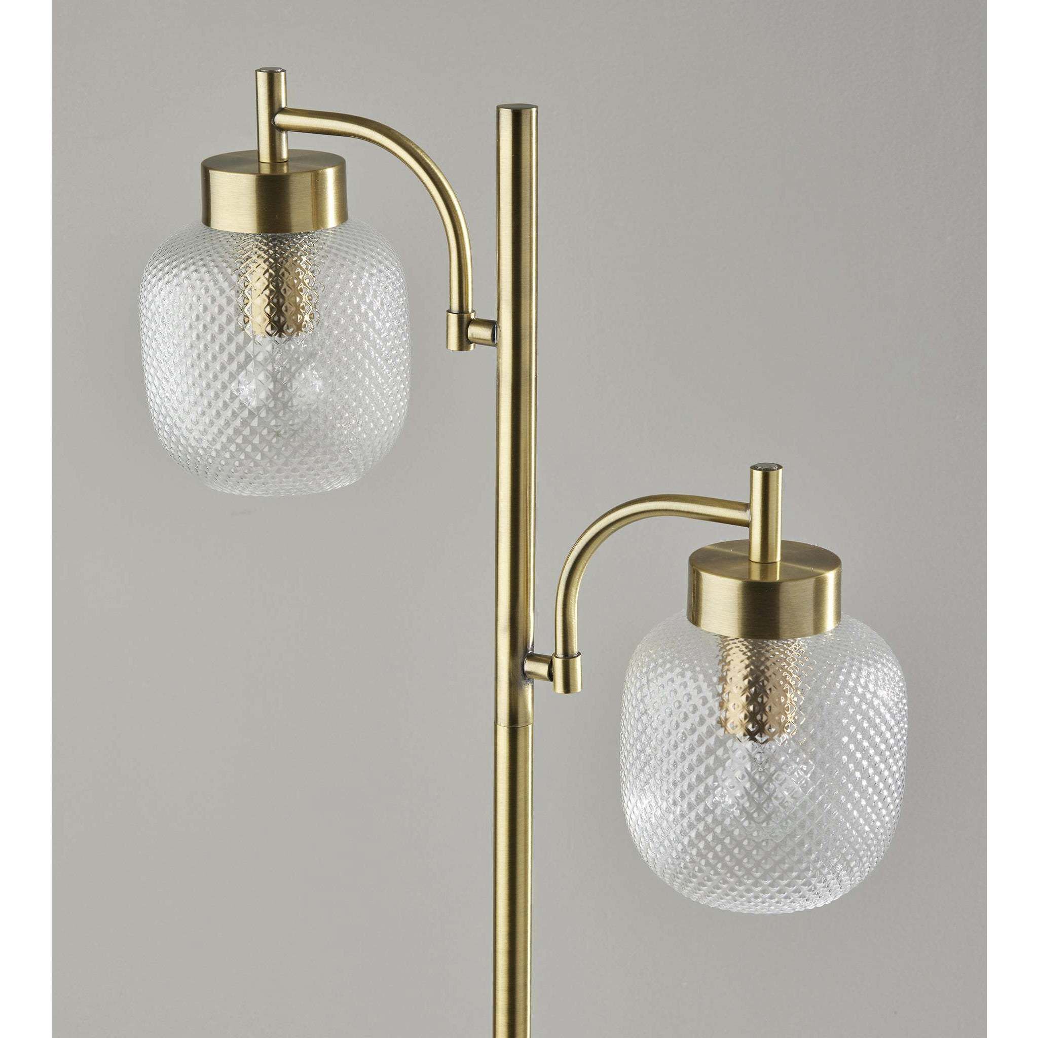 Natasha 62.25 inch 60.00 watt Antique Brass Floor Lamp Portable Light