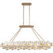 Niu 14 Light 49 inch Coconut Shell Gold / Coconut Shell White Island Light Ceiling Light