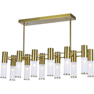 Pipes LED 32 inch Brass Island/Pool Table Light Ceiling Light