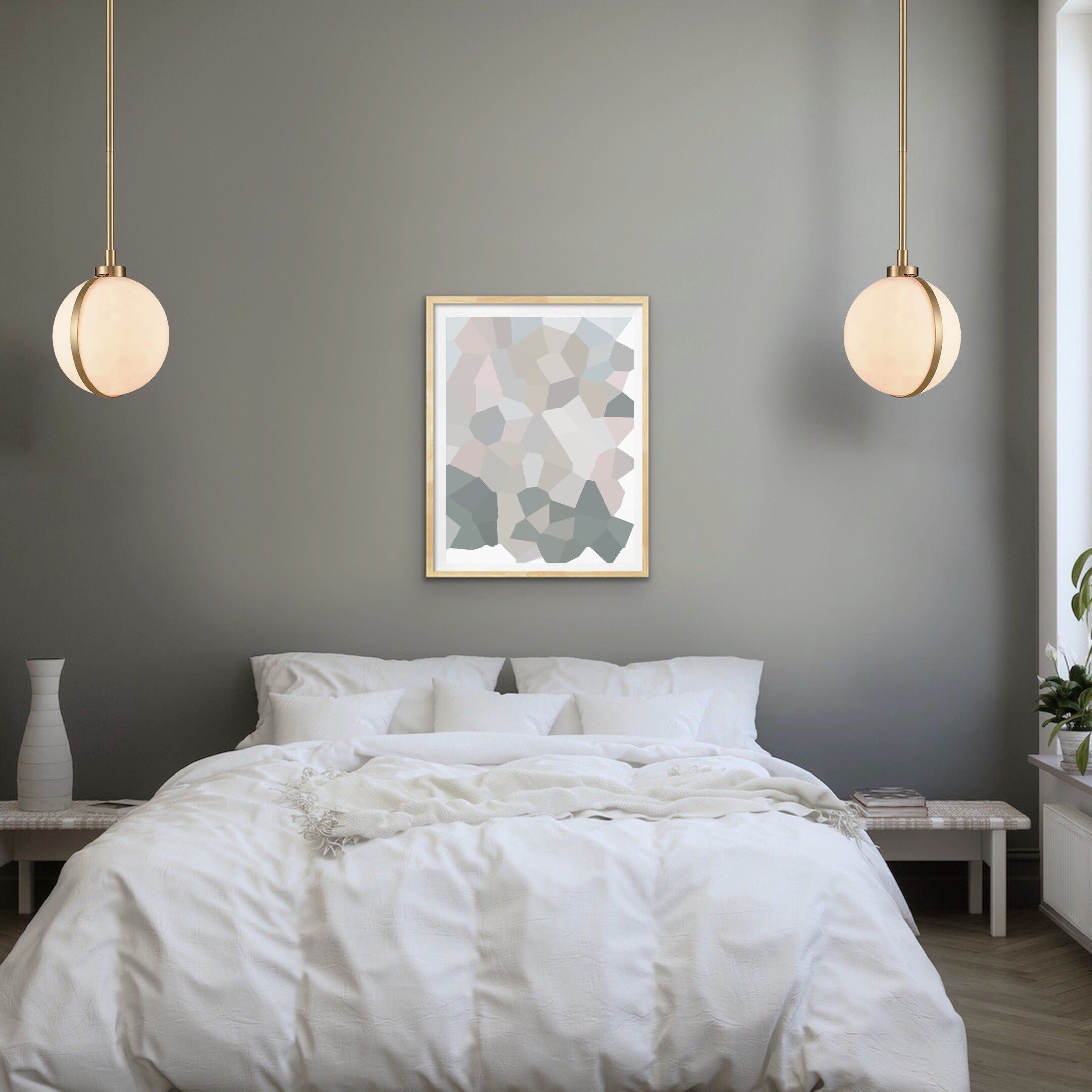 Lumis 1 Light 7.75 inch Lacquered Gold Pendant Ceiling Light, Converts to Semi Flush