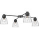 Remy 4 Light 35.88 inch Matte Black Flush Mount Ceiling Light