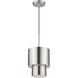 Zolana 1 Light 8.5 inch Brushed Nickel Mini Pendant Ceiling Light