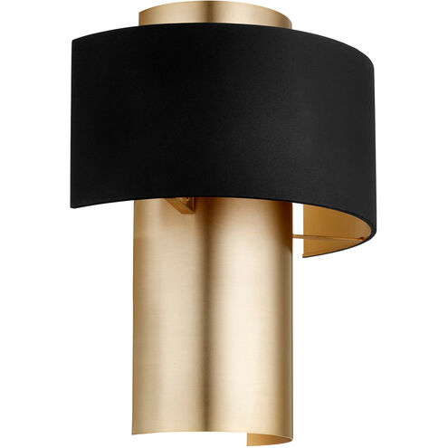 Fort Worth 1 Light 12 inch Noir and Aged Brass Wall Sconce Wall Light