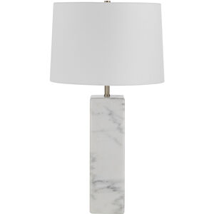 Nyon 27.25 inch 100 watt Honed White Table Lamp Portable Light