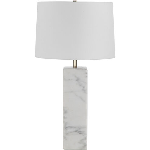 Nyon 27.25 inch 100 watt Honed White Table Lamp Portable Light