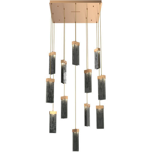 Parallel LED Novel Brass Chandelier Ceiling Light, Square Multi-Port