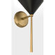 Cortan 1 Light 8 inch Legacy Brass and Dark Bronze Bath Sconce Wall Light