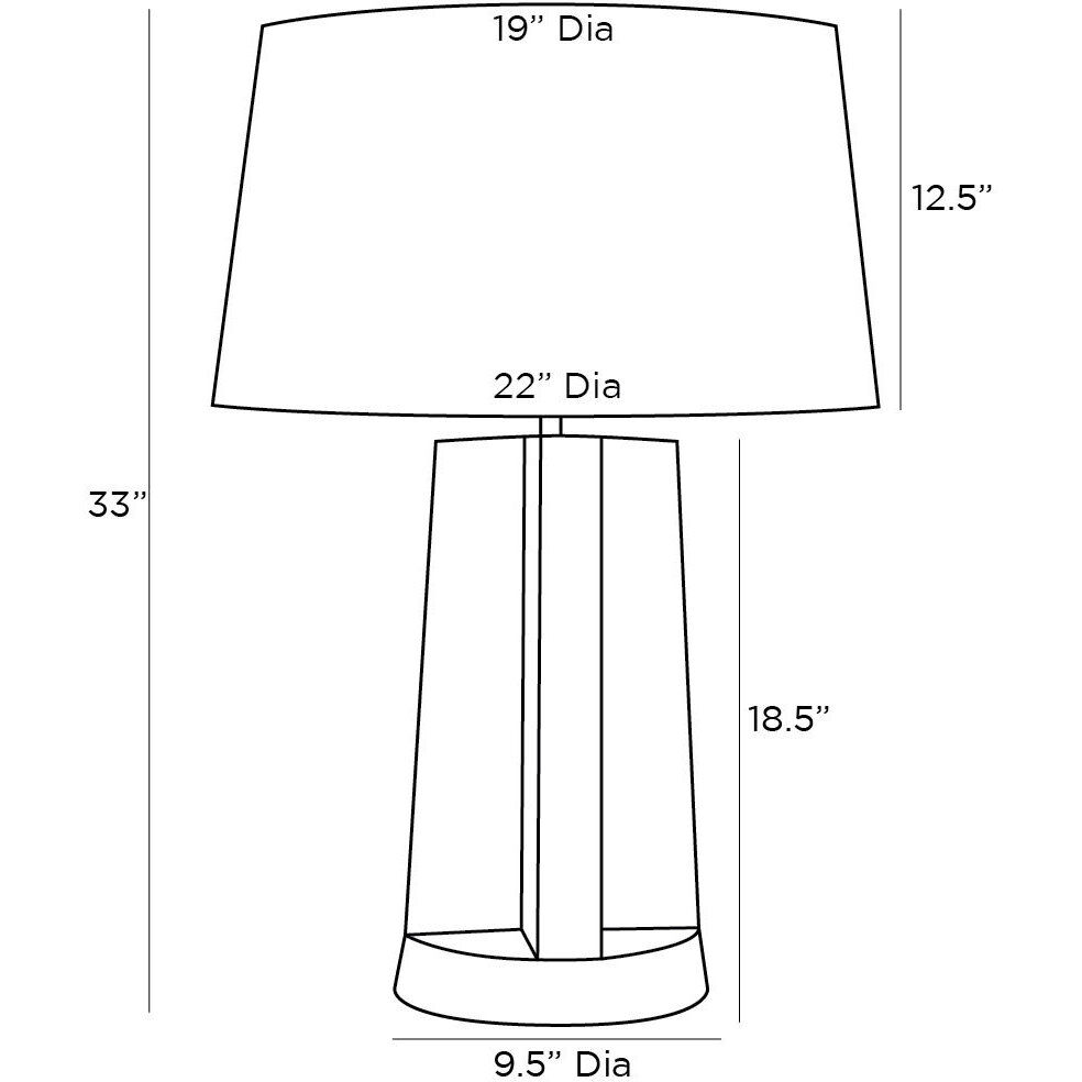 Riverton 33 inch 150.00 watt Ivory Lamp Portable Light