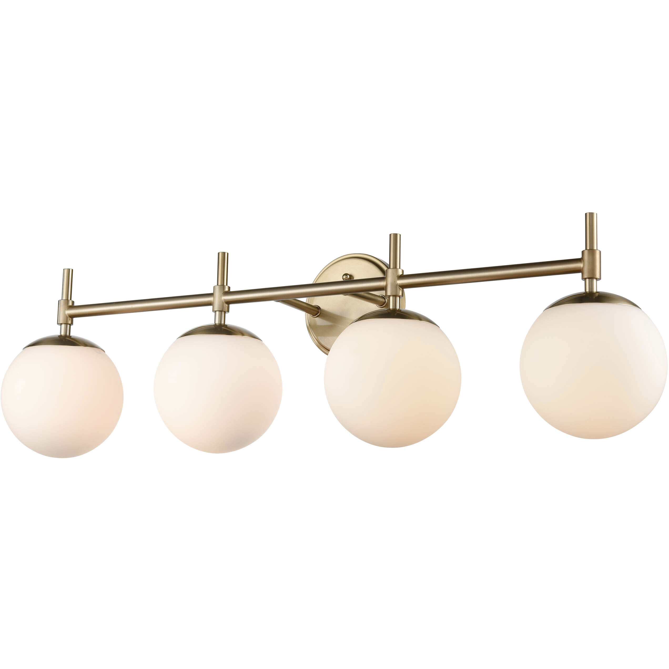 None 4 Light 33 inch Modern Gold Bathroom Vanity Light Wall Light