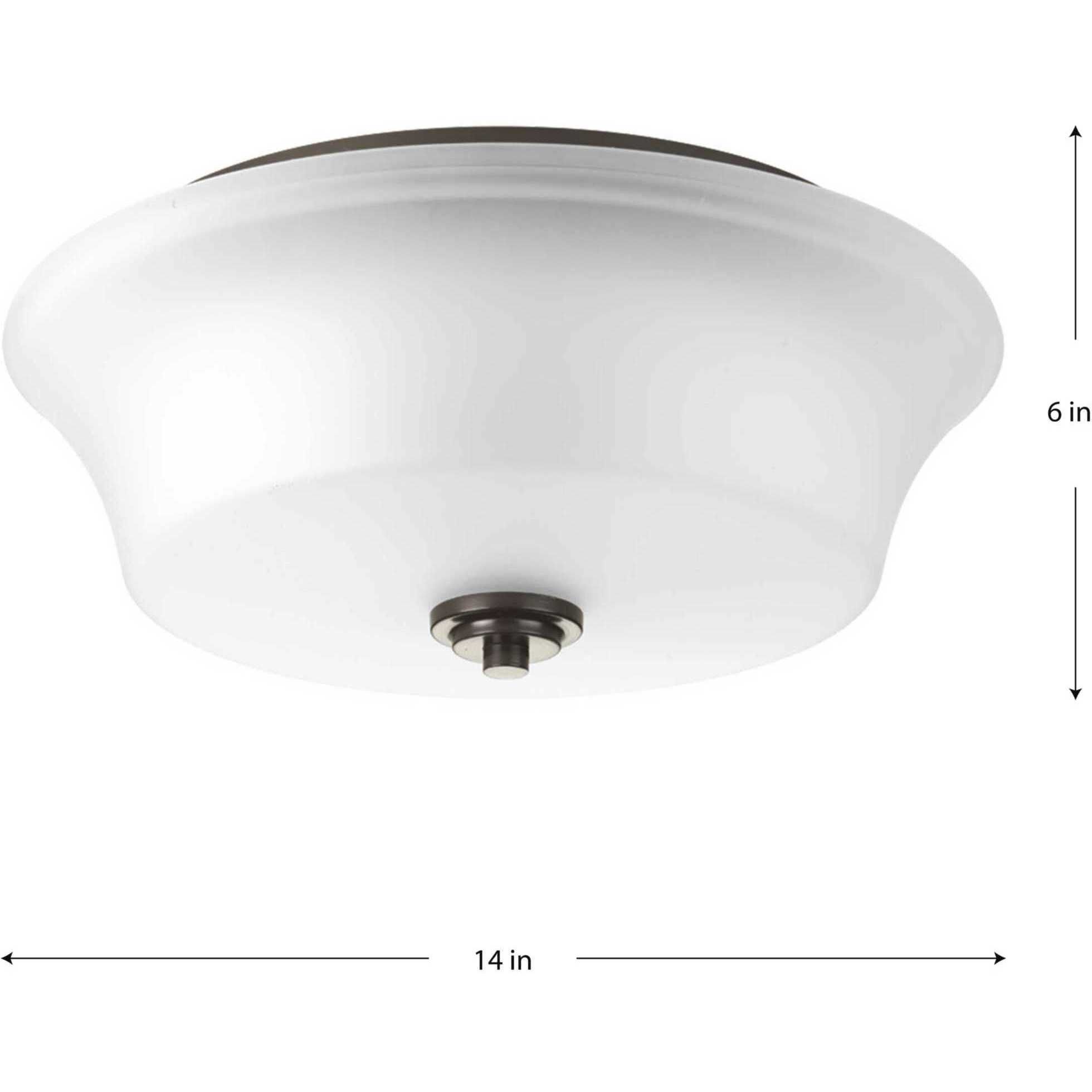 Cascadia 2 Light 14 inch Antique Bronze Flush Mount Ceiling Light