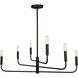 Catalina 6 Light 32 inch Matte Black Chandelier Ceiling Light