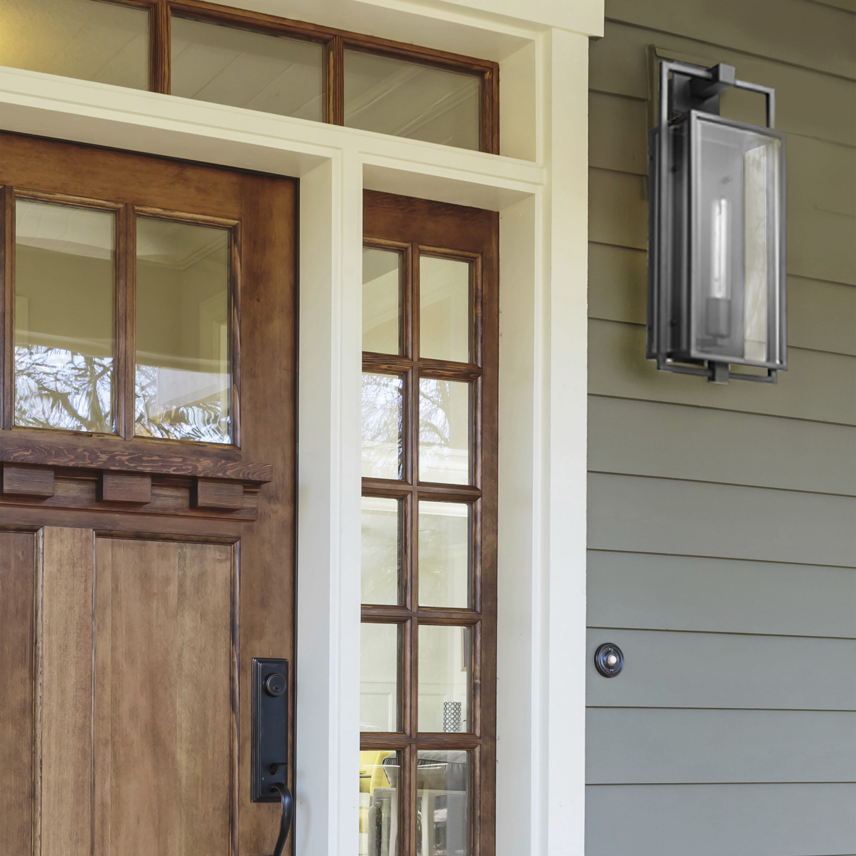 Exhibit 1 Light 20 inch Matte Black Outdoor Wall Sconce