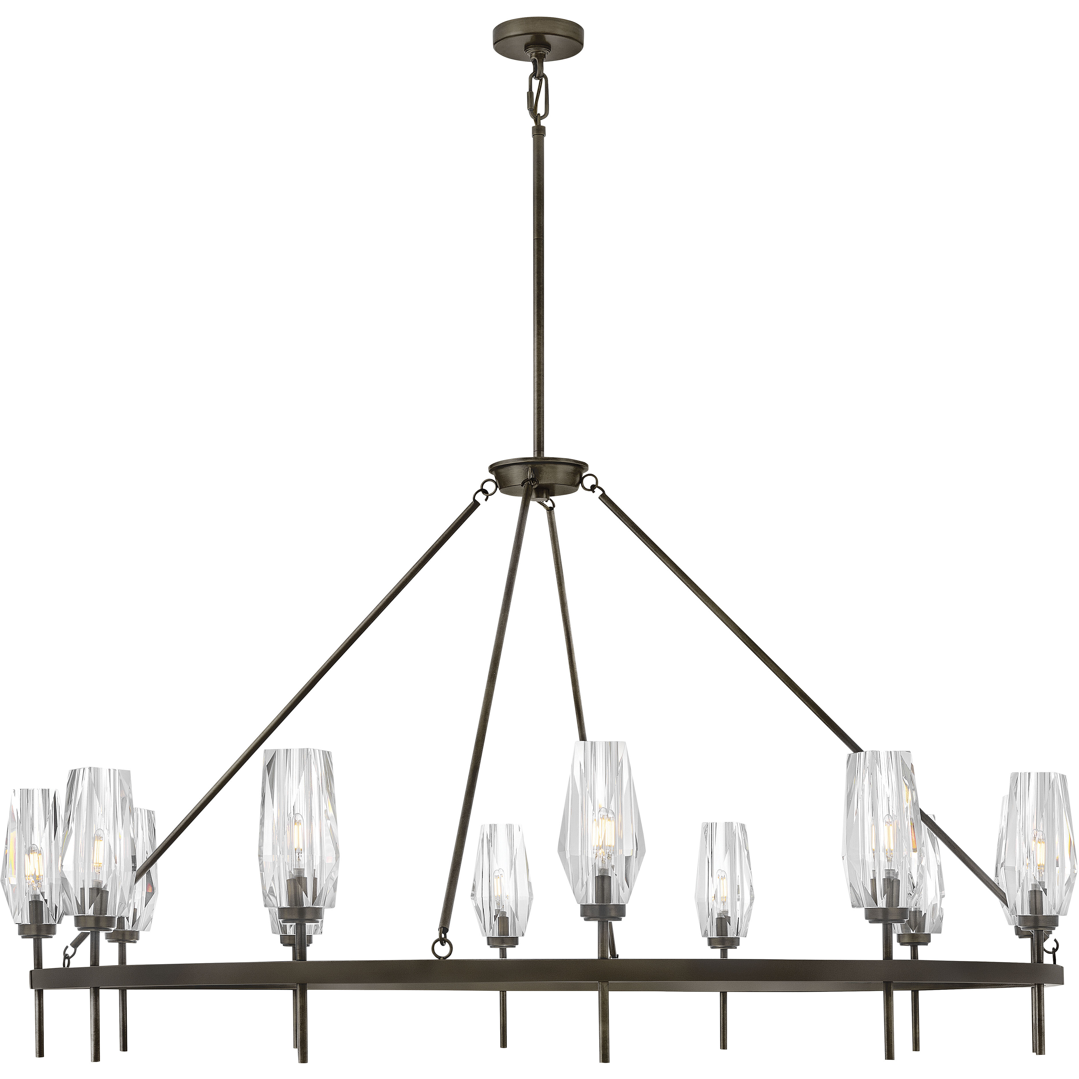 Ana 12 Light 58 inch Black Oxide Chandelier Ceiling Light