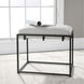 Paradox Matte Black with White Waffle Textured Polyester Bench