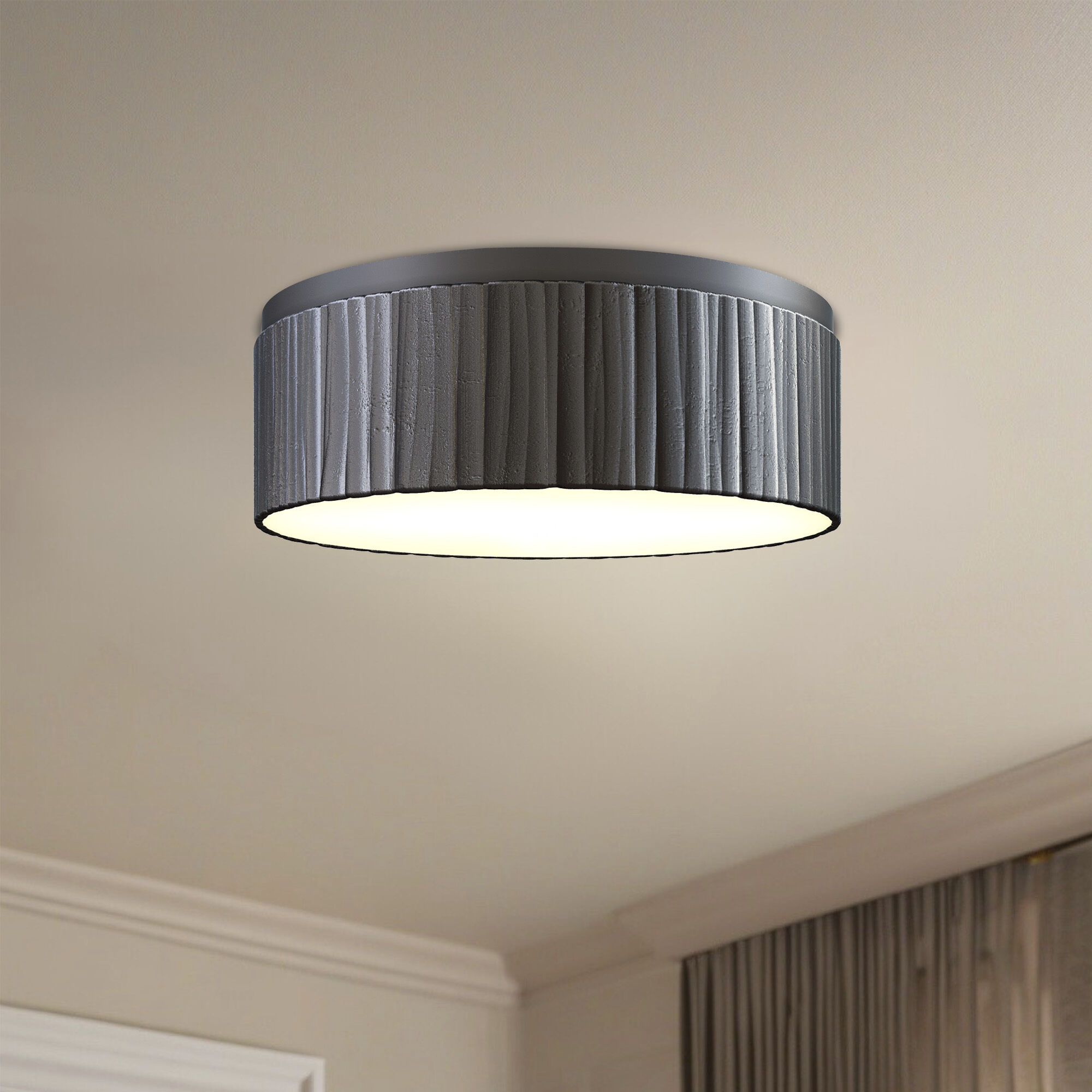 Kensington LED 12 inch Urban Bronze Flush Mount Ceiling Light