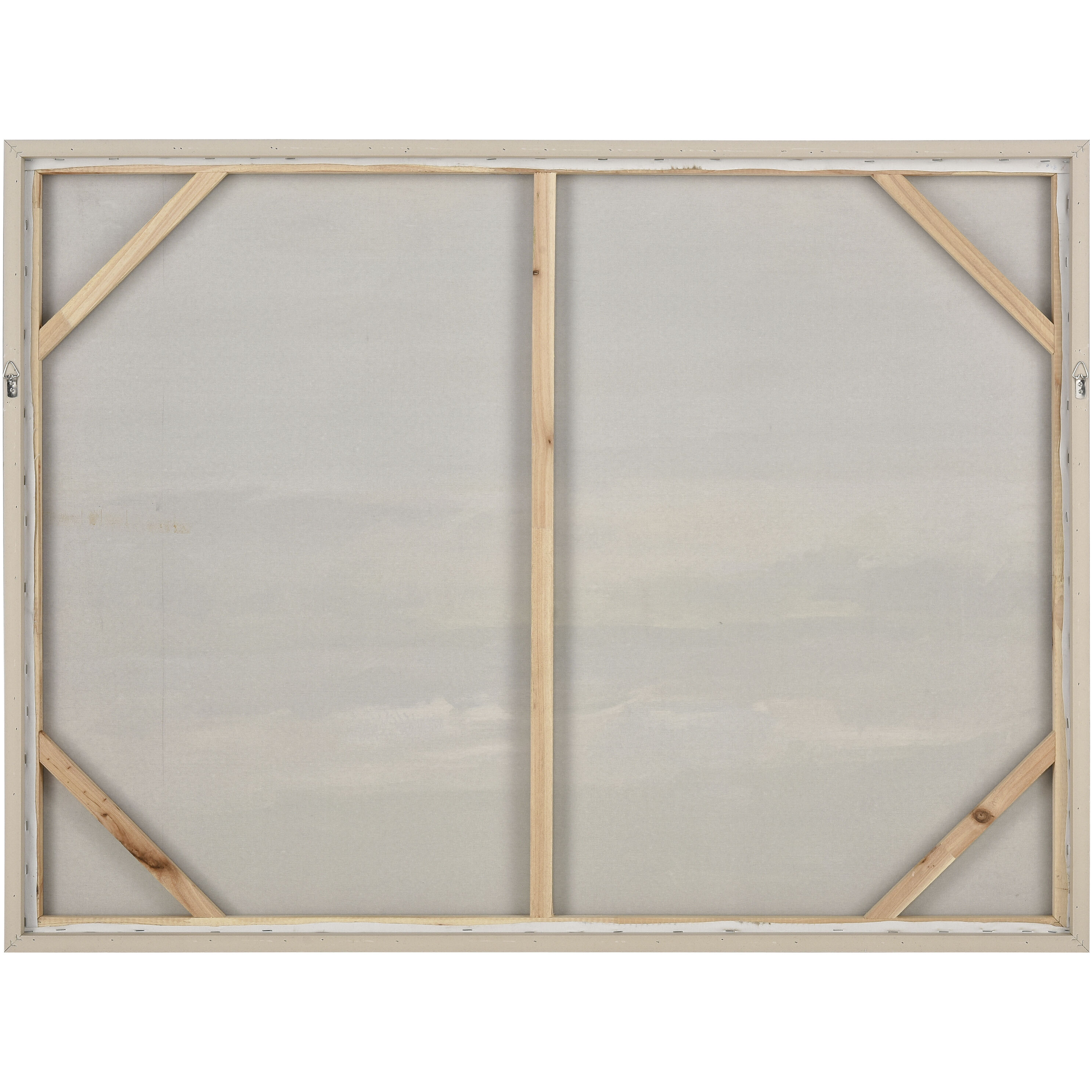 Acton Meadow Gray with Green and Wood Tone Framed Wall Art