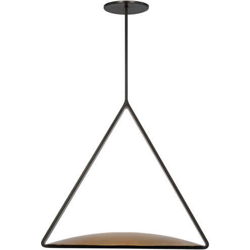 Peter Bristol Cymbal 1 Light 19.8 inch Dark Bronze/Natural Brass Pendant Ceiling Light