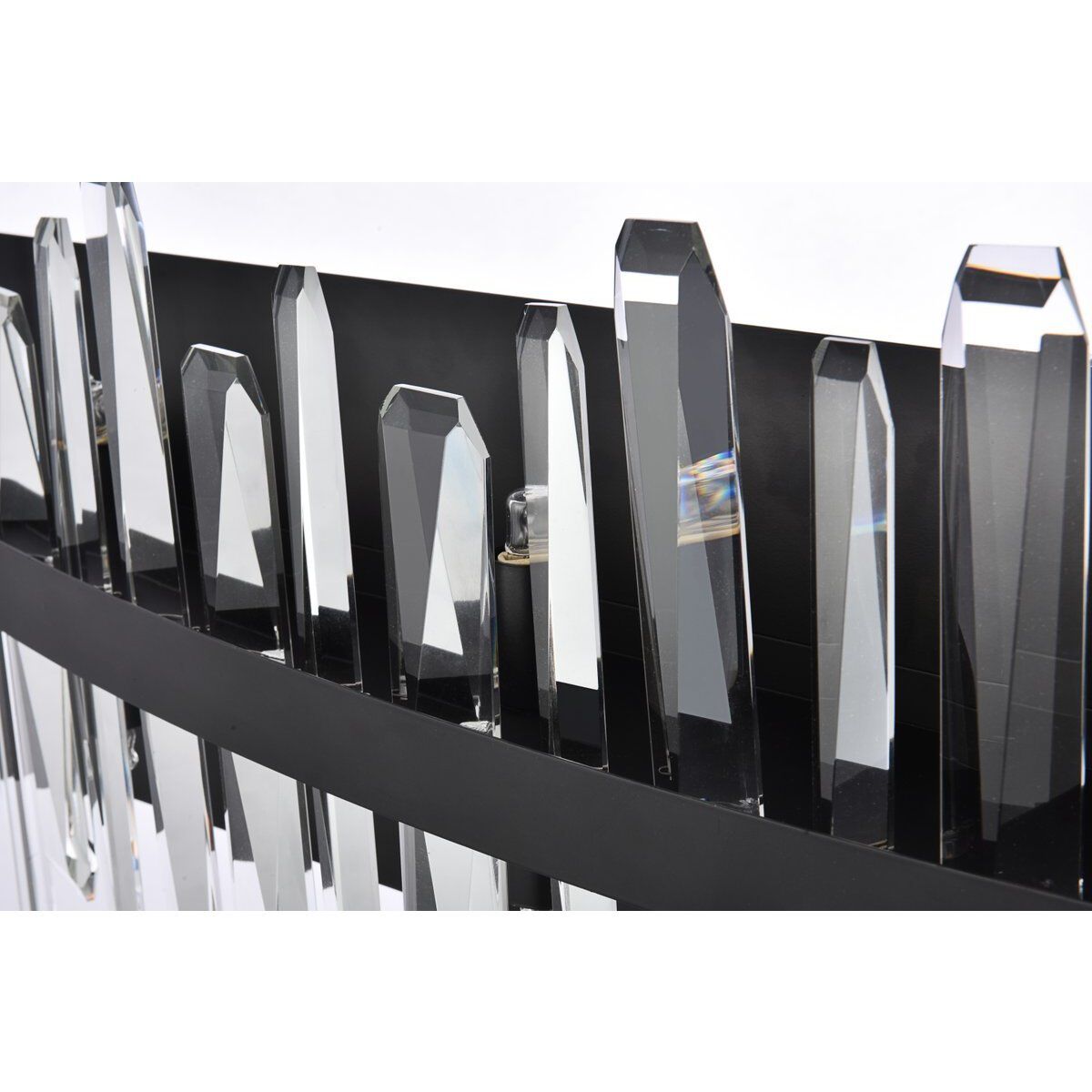 Serena 8 Light 30 inch Black Bath Sconce Wall Light