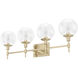 Xidane 4 Light 30 inch Alturas Gold Vanity Light Wall Light