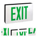 Die-Cast 2 inch Aluminum / Green LED Exit Sign Ceiling Light in Double-Faced, with Battery Backup, Black Housing