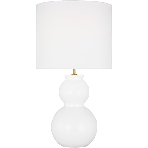 Drew & Jonathan Buckley 27.38 inch 9.00 watt Gloss White Table Lamp Portable Light