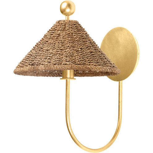 Layton 1 Light 6 inch Vintage Gold Leaf Wall Sconce Wall Light