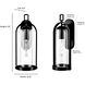 Luxio 1 Light 20 inch Powder Coated Black Outdoor Wall Sconce