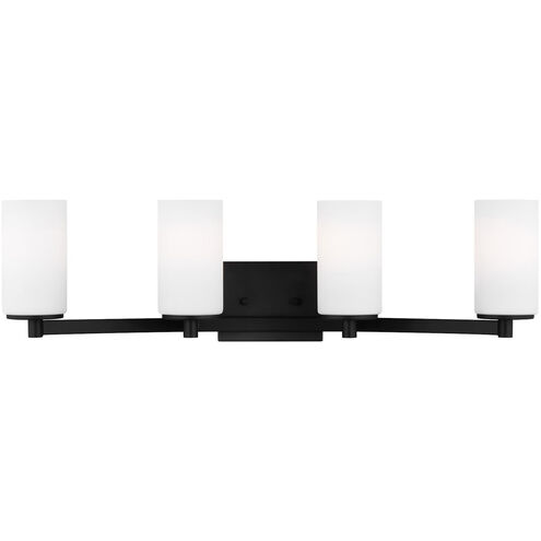 Hettinger 4 Light 29 inch Midnight Black Wall Bath Fixture Wall Light